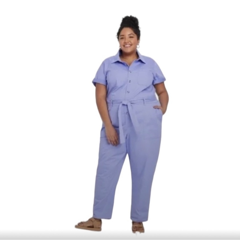 Purple Ava and Viv Jumpsuit. 0X.